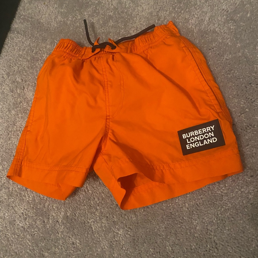 Boys Burberry swim trunks